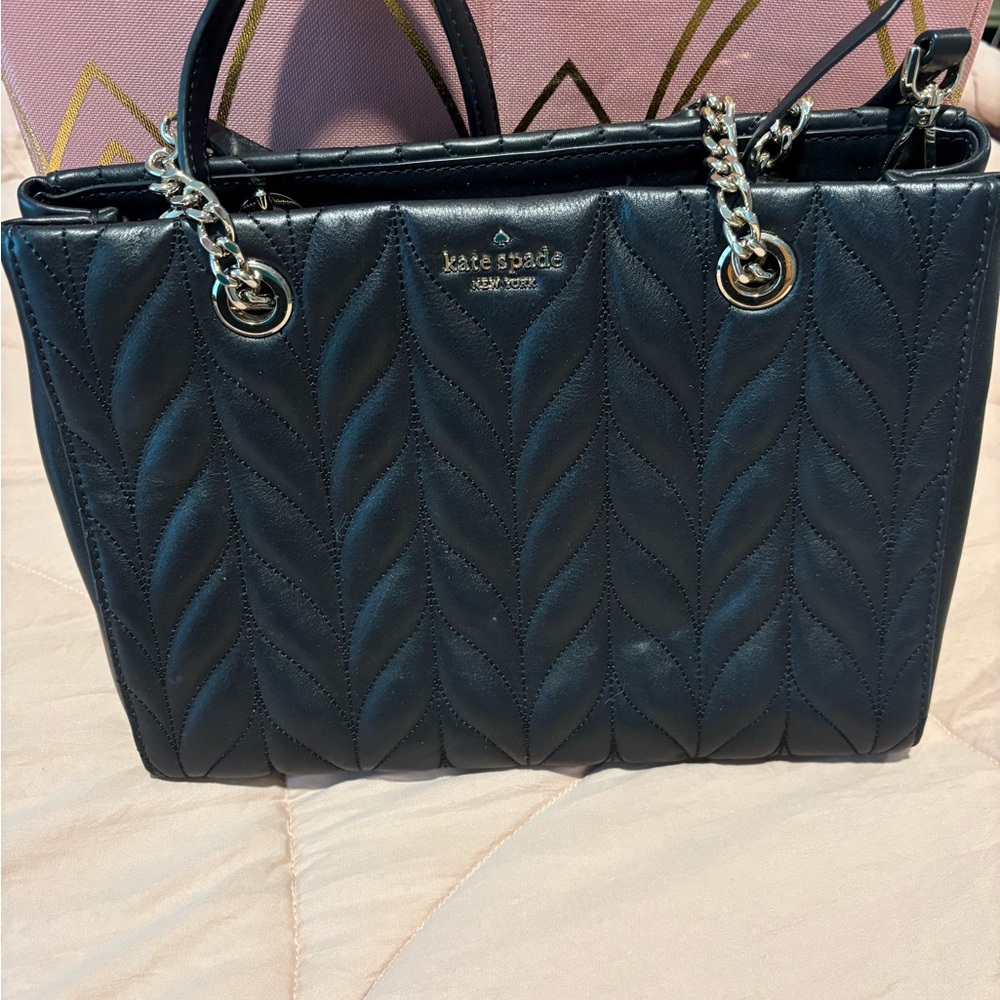 Kate Spade Navy Quilted Shoulder Bag